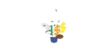Poster - Money tree icon animation isometric best object on white backgound