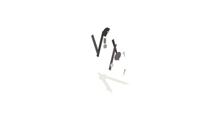 Poster - Compass icon animation isometric best object on white backgound