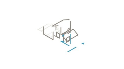 Poster - House drawing icon animation isometric best object on white backgound