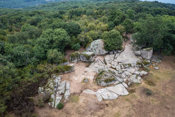 Poster - Main site of Thracian ancient sanctuary Beglik Tash near Primorsko city, Bulgaria