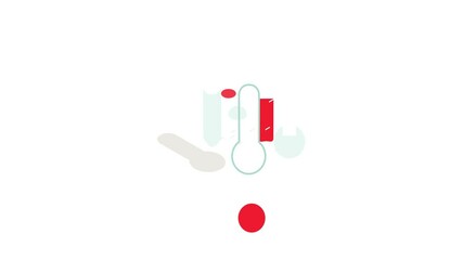 Poster - Thermometer icon animation isometric best object on white backgound