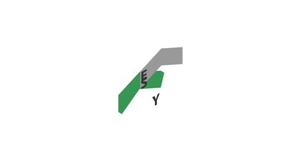 Poster - Up arrow that says Yes icon animation isometric best object on white backgound