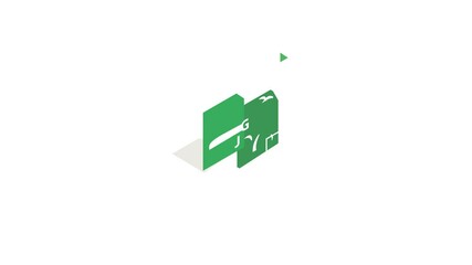 Poster - File JPG icon animation isometric best object on white backgound