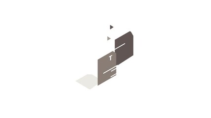 Poster - Document file format TXT icon animation isometric best object on white backgound