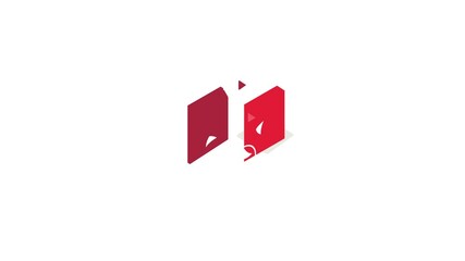 Poster - RAW format icon animation isometric best object on white backgound