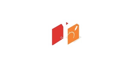 Poster - Eps file format icon animation isometric best object on white backgound