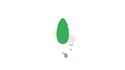 Poster - Tree icon animation isometric best object on white backgound