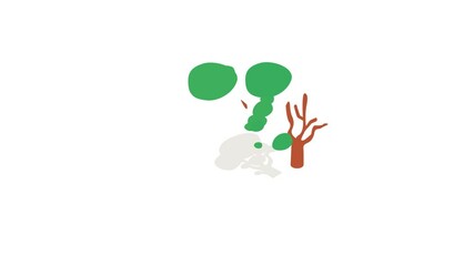 Poster - Tree icon animation isometric best object on white backgound
