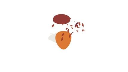 Poster - Acorn icon animation isometric best object on white backgound