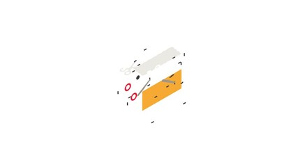 Poster - Coupon code icon animation isometric best object on white backgound