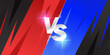 © andinur - red team and blue team versus. compare banner for sport, esport, football, competition, fighting duel banner poster