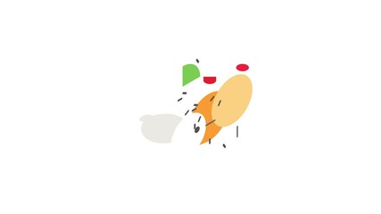 Poster - Alarm clock icon animation isometric best object on white backgound