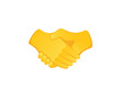 Handshake icon. Hand gesture emoji vector illustration. 
