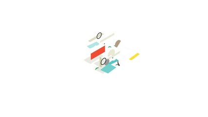 Poster - Camera and photos icon animation isometric best object on white backgound