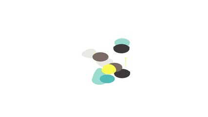 Poster - Hourglass clock icon animation isometric best object on white backgound