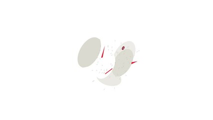 Poster - White office clock icon animation isometric best object on white backgound