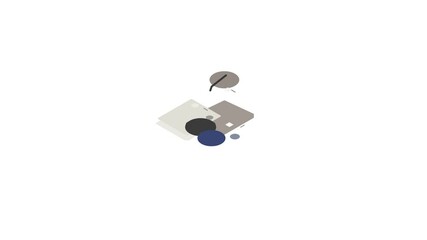 Poster - Hard disk icon animation isometric best object on white backgound