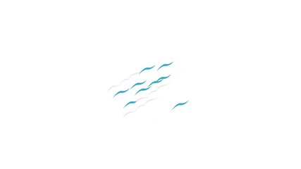Wall Mural - Sea ripples icon animation isometric best object on white backgound
