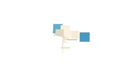 Poster - Opened book with pages fluttering icon animation isometric best object on white backgound
