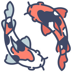 Wall Mural - carp fish icon