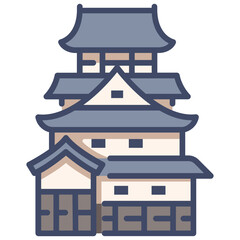 Wall Mural - japan castle icon