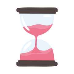 Canvas Print - hourglass time flat icon