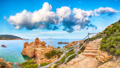 Wall Mural - Fantastic view of popular travel destination Costa Paradiso.