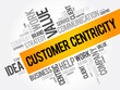 Customer Centricity word cloud, business concept background