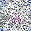 © yulanaom - Seamless pattern with handwriten letters. Abstract font illustration. Design for wallpaper, fabric.