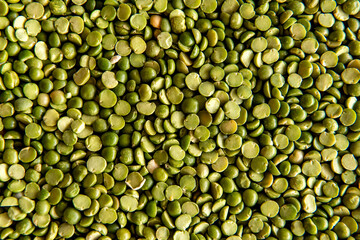 Green dry pea texture background.