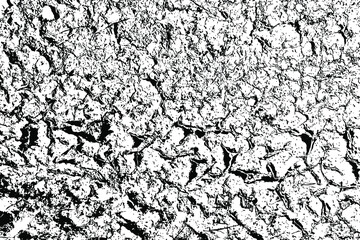 Leinwandbilder - Grunge texture, rough ground background in cracks. Background with unevenly strewn spots, grains of sand, cracks, grain. Vector illustration. Overlay template.