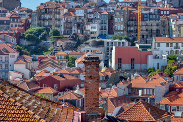 Wall Mural - Beautiful aerial vie of the histroical center of Melgaco castle