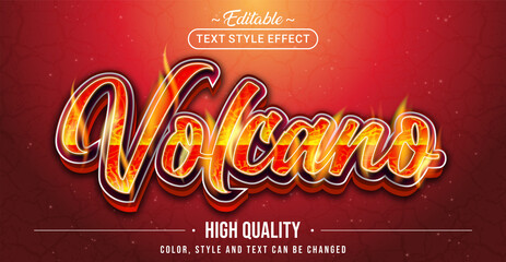 Poster - Editable text style effect - Volcano text style theme.