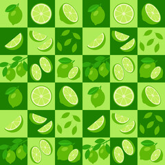  Lime abstract seamless geometric vector pattern for packaging design
