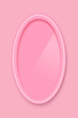 Wall Mural - Oval pink frame on a pink background vector