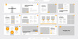 minimalist presentation templates or corporate booklet. Use in flyer and leaflet, marketing banner, advertising brochure, annual report or website slider. yellow color company profile vector