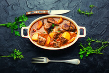 Stew With Veal And Mushrooms