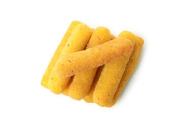 Wall Mural - Fried cheese sticks isolated on white background