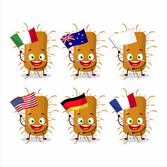 Canvas Print - Nidovirales cartoon character bring the flags of various countries