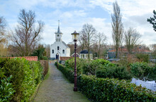 The Historic Church Of Schellingwoude In The Municipality Of Amsterdam, Noord-Holland Province, The Netherlands