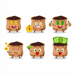 Poster - Sumach cartoon character with cute emoticon bring money