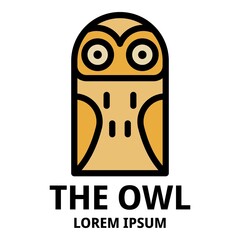 Poster - creative owl icon. outline creative owl vector icon color flat isolated