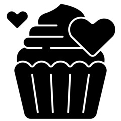 Sticker - muffin solid icon