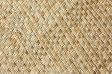 Woven Palm Mat Texture May Used As Background Natural Fiber Handmade Sheet Woven Bast Basket 