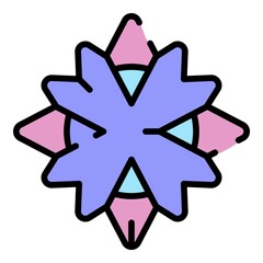 Poster - Unknown bacterium icon. Outline unknown bacterium vector icon color flat isolated