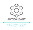 Antioxidant Cosmetics Line Icon.