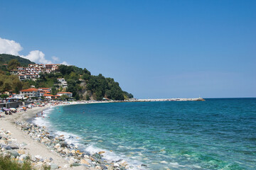 Sticker - Agios Ioannis (Greek: Ai Giannis) is a village and a beach resort on the east coast of Pelion Greec