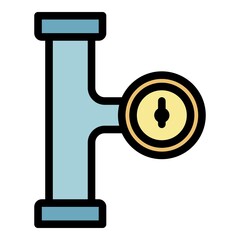 Poster - Manometer pipe stage icon. Outline manometer pipe stage vector icon color flat isolated