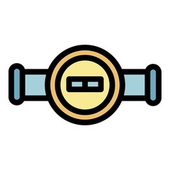 Poster - Valve on tap icon. Outline valve on tap vector icon color flat isolated