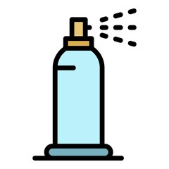 Sticker - Plastic deodorant icon. Outline plastic deodorant vector icon color flat isolated
